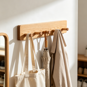 Entryway Wall Shelf with Dowel Rods